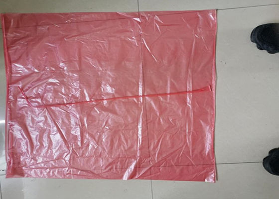 ถุงซักผ้าที่ละลายน้ำได้สีชมพูสำหรับผ้าลินินในโรงพยาบาล 840 มม. x 660 มม. x 25um
