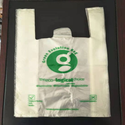 เสื้อยืดย่อยสลายได้ PVA ถุงพลาสติกที่ละลายน้ำได้ MSDS Certificated